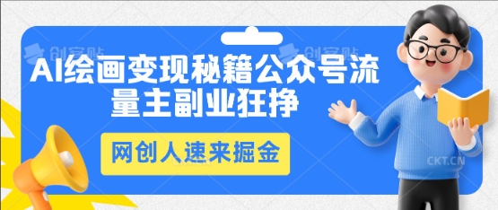 AI绘画变现秘籍：公众号流量主副业狂挣，网创人速来掘金-沐远轻创｜靠谱轻创业副业项目与低成本变现教程