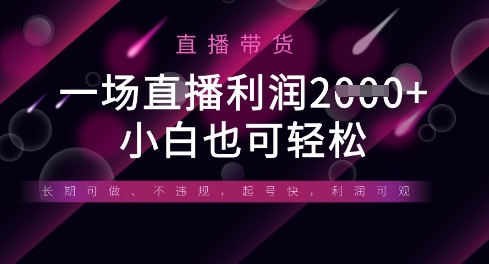 半无人直播带货，一场利润数张，适合所有平台玩法，小白也可轻松-沐远轻创｜靠谱轻创业副业项目与低成本变现教程